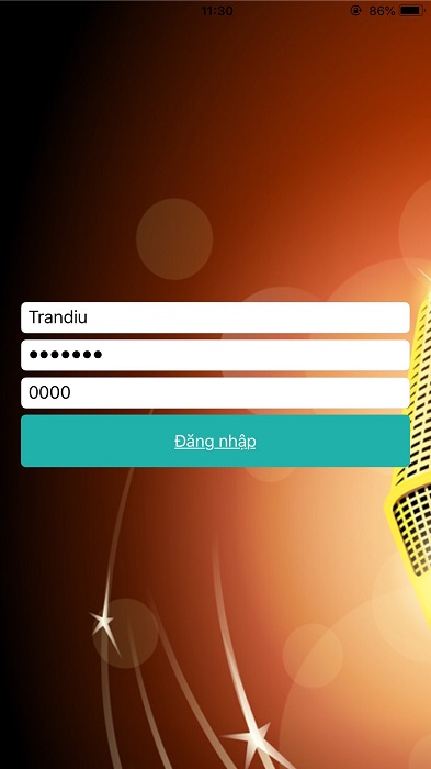 đăng nhập app phần mềm quản lý karaoke sumi plus