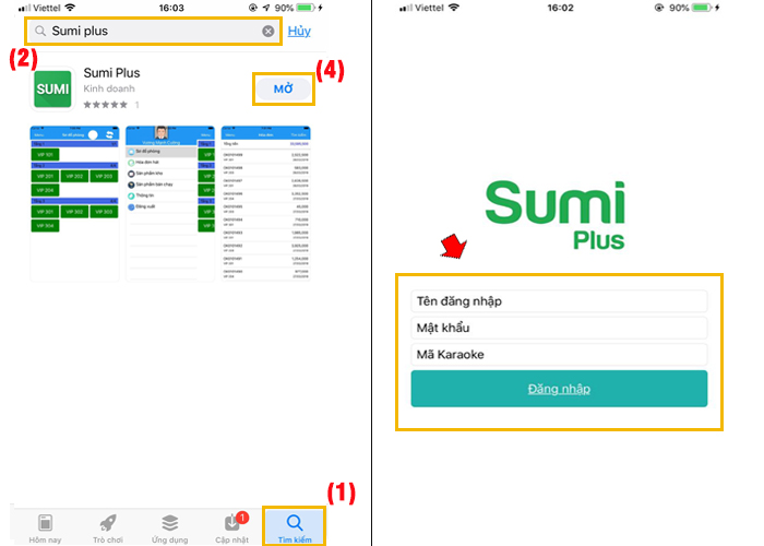 Các bước cài đặt ứng dụng SUMI PLUS